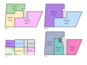 Prodej činžovního domu, Židlochovice, Komenského, 640 m2