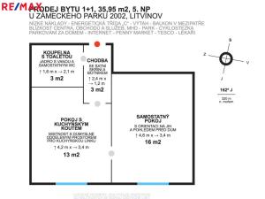 Prodej bytu 1+1, Litvínov - Horní Litvínov, U Zámeckého parku, 36 m2