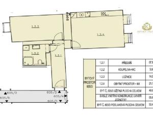 Prodej bytu 2+kk, Praha - Smíchov, Kmochova, 53 m2