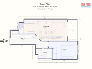 Pronájem bytu 2+kk, Praha - Kyje, Pelušková, 53 m2