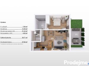 Prodej bytu 2+kk, Praha - Dolní Počernice, Černodolská, 59 m2