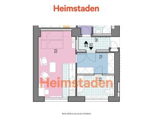 Pronájem bytu 1+kk, Karviná - Nové Město, Fibichova, 31 m2