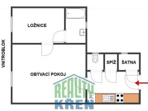 Pronájem bytu 2+kk, Praha - Holešovice, Železničářů, 38 m2