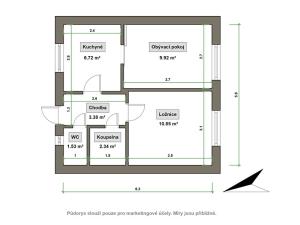 Prodej bytu 2+1, Vsetín, U Hřiště, 38 m2