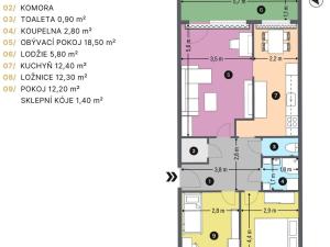 Prodej bytu 3+1, Kolín - Kolín II, Benešova, 73 m2