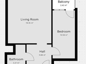 Pronájem bytu 2+kk, Praha - Černý Most, Kpt. Stránského, 43 m2