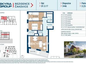 Prodej bytu 3+kk, Praha - Čakovice, Bělomlýnská, 72 m2