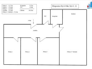 Prodej bytu 4+kk, Stříbro, Smetanova, 86 m2