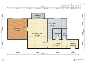 Pronájem bytu 2+1, Šumperk, Lidická, 52 m2