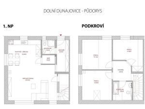 Prodej rodinného domu, Dolní Dunajovice, Úzká, 103 m2