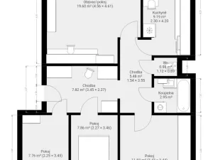 Pronájem bytu 4+1, Brno - Líšeň, Koutného, 77 m2