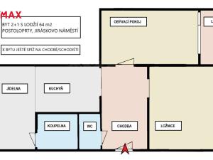 Prodej bytu 2+1, Postoloprty, Jiráskovo náměstí, 61 m2