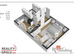 Pronájem bytu 1+1, Cerekvice nad Bystřicí, 30 m2