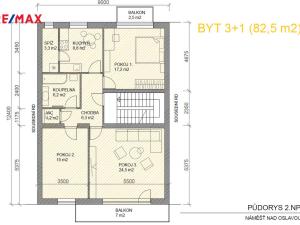 Prodej bytu 3+1, Náměšť nad Oslavou, J. Wericha, 82 m2