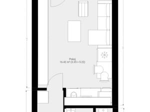 Pronájem bytu 1+kk, Brno - Bystrc, Opálkova, 24 m2