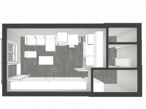 Pronájem bytu 1+kk, Brno - Bystrc, Opálkova, 24 m2