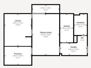 Prodej bytu 3+1, České Budějovice, Lidická tř., 62 m2