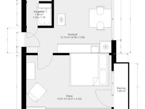 Pronájem bytu 1+1, Brno - Komín, Absolonova, 32 m2