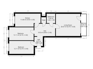 Pronájem bytu 3+1, Praha - Modřany, Vitošská, 75 m2