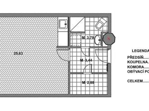 Pronájem bytu 1+kk, Brno, Svitavské nábřeží, 35 m2