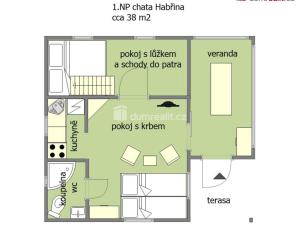 Prodej chaty, Úštěk, Habřinská stráň, 57 m2