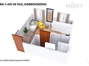 Pronájem bytu 1+kk, Šumperk, Dobrovského, 20 m2