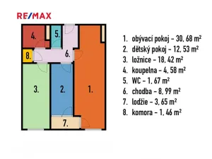 Prodej bytu 3+kk, Praha - Vysočany, Pod Harfou, 84 m2