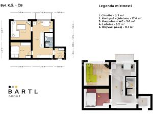 Prodej bytu 2+1, České Budějovice, K. Šafáře, 44 m2