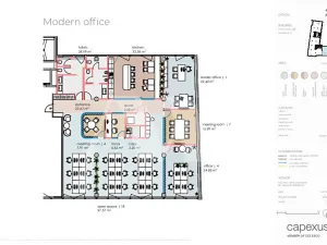 Pronájem kanceláře, Praha - Smíchov, Moulíkova, 326 m2