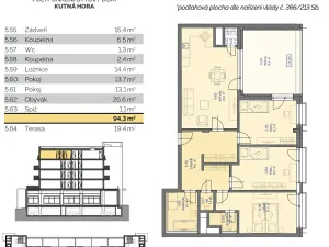 Prodej bytu 4+kk, Kutná Hora, 100 m2