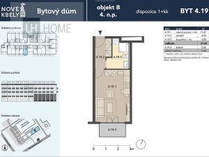 Prodej bytu 1+kk, Praha - Kbely, 27 m2