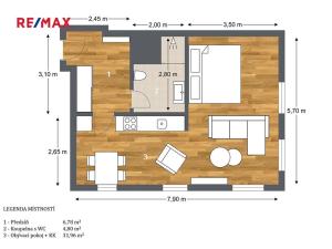 Prodej bytu 1+kk, Deštné v Orlických horách, 43 m2