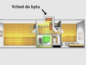 Pronájem bytu 1+1, Štětí, U stadionu, 40 m2