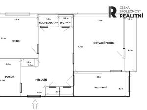 Prodej bytu 3+1, Brno - Starý Lískovec, Dunajská, 73 m2