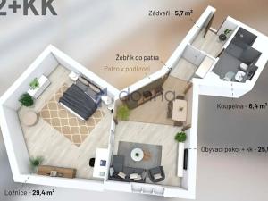 Pronájem bytu 2+kk, Praha - Žižkov, Bořivojova, 69 m2