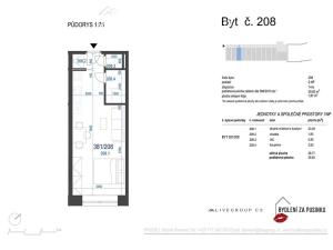 Prodej bytu 1+kk, Zbýšov, čtvrť Padělky, 29 m2