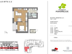 Pronájem bytu 2+kk, Pohořelice, U Kasáren, 47 m2