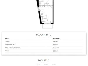 Pronájem bytu 1+kk, Kostelec nad Orlicí, K Tabulkám, 35 m2