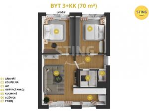 Prodej bytu 3+kk, Vojtěchov, 70 m2