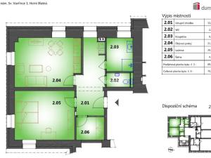 Prodej bytu 2+kk, Horní Blatná, náměstí Sv. Vavřince, 69 m2