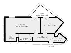 Pronájem bytu 2+kk, Praha - Satalice, K nádraží, 61 m2