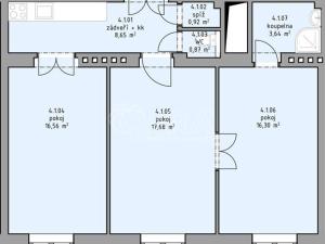 Pronájem bytu 3+1, Praha - Strašnice, U hráze, 65 m2