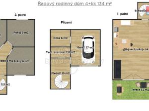 Pronájem rodinného domu, Nymburk, 134 m2