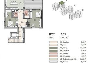 Prodej bytu 3+kk, Praha - Vysočany, Pod Krocínkou, 119 m2