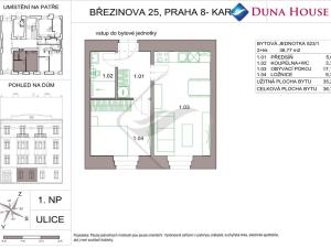 Prodej bytu 2+1, Praha - Karlín, Březinova, 37 m2