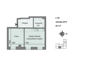 Pronájem bytu 2+kk, Trutnov - Horní Staré Město, Horská, 45 m2