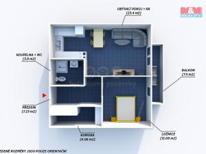 Pronájem bytu 2+kk, Třemošná, Školní, 50 m2