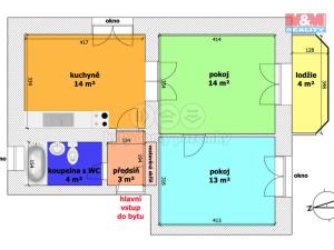 Prodej bytu 2+1, Ostrava - Zábřeh, Averinova, 54 m2