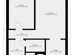 Pronájem bytu 2+kk, Praha - Kamýk, Machuldova, 43 m2