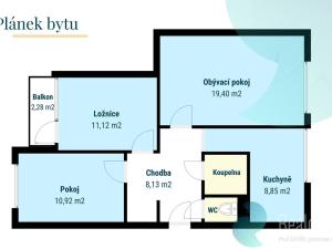 Prodej bytu 3+1, Nymburk, Josefa Mánesa, 64 m2